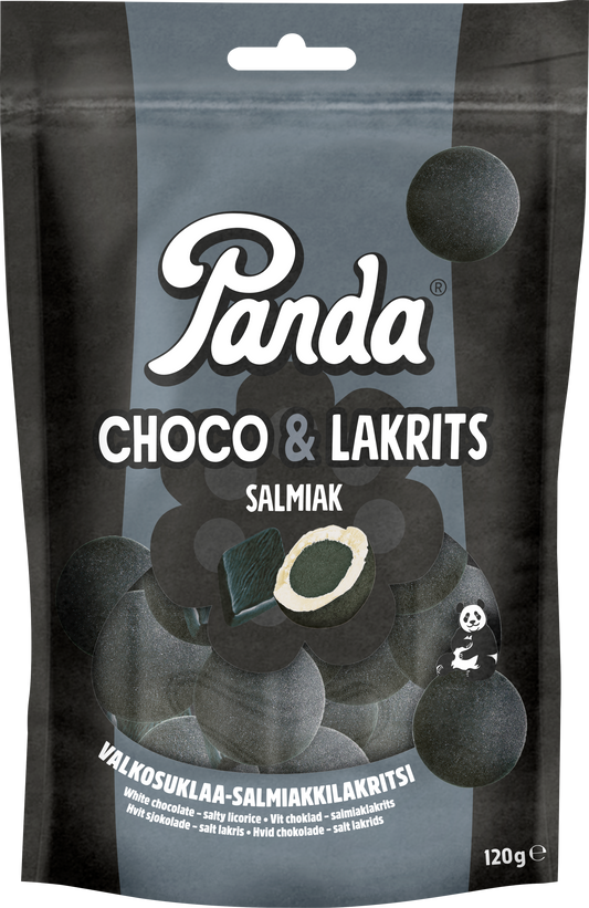 Panda Choco & Lakrits Salmiak 120 g
