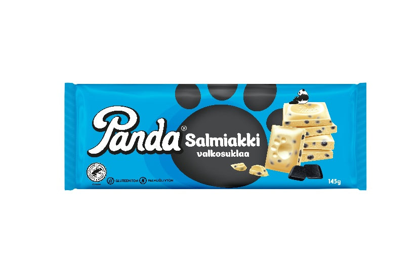 Panda Salmiakki Valkosuklaa 145g suklaalevy