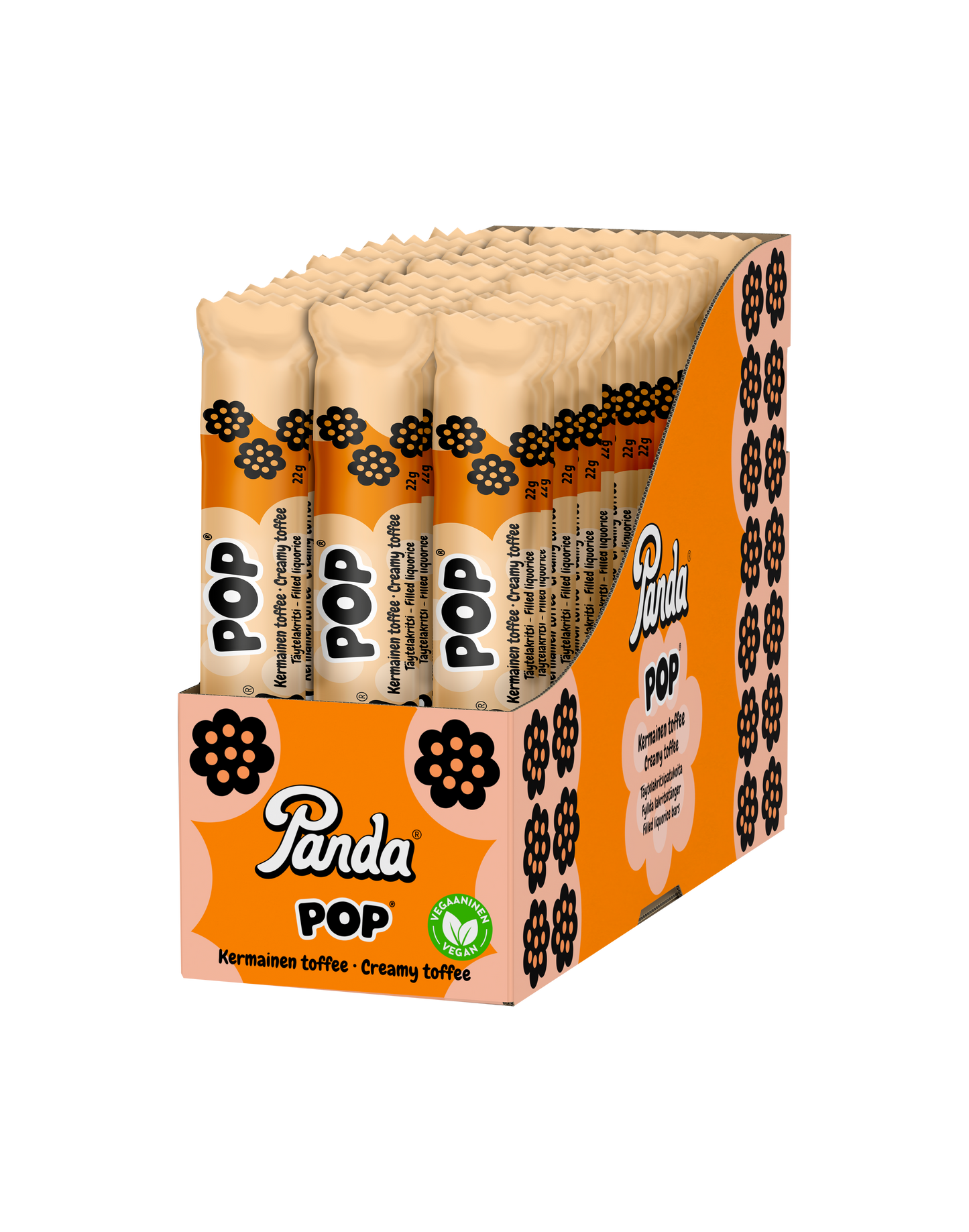 POP Kermatoffee täytelakritsipatukoita laatikko 36 x 22g