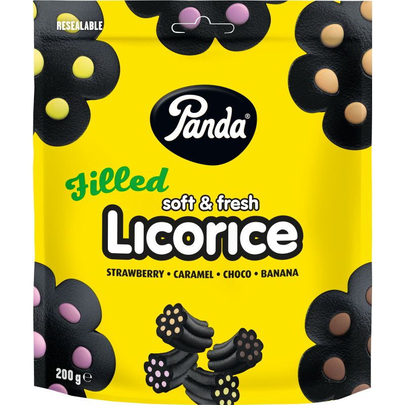 Panda Soft and Fresh Filled Licorice 200g