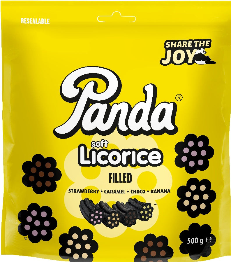 Panda Soft & Fresh Filled Licorice 500g Share Size