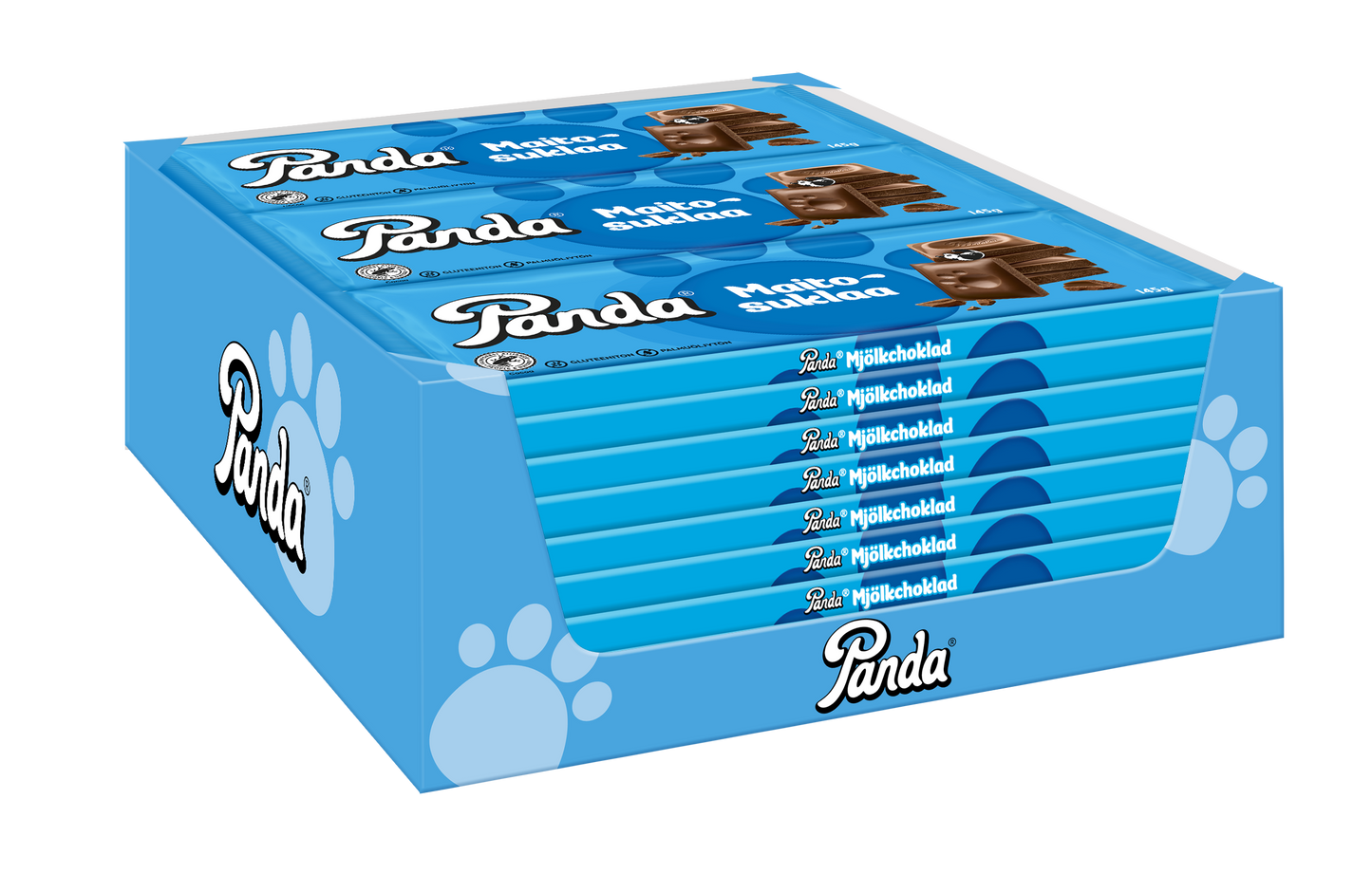 Panda maitosuklaa suklaalevy 27 x 145g