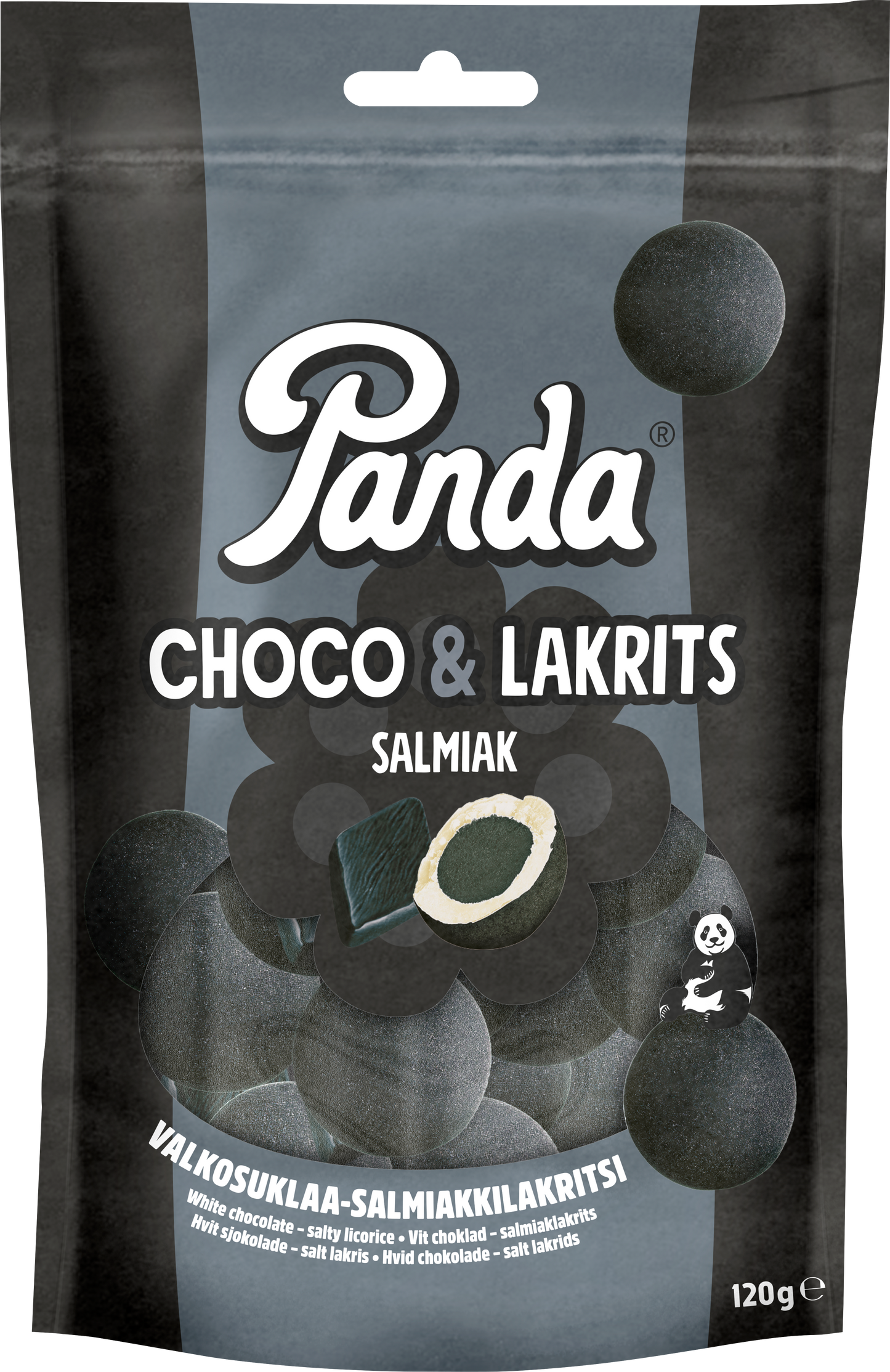 Panda Choco & Lakrits Salmiak 120 g