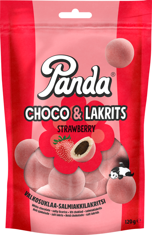 Panda Choco & Lakrits strawberry 120g