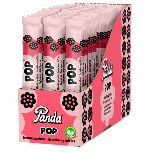 POP Mansikkapehmis täytelakritsipatukoita laatikko 36 x 22g