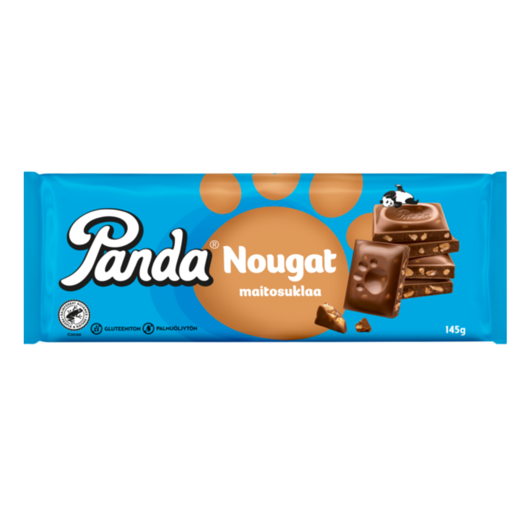 Panda nougat maitosuklaalevy 145g