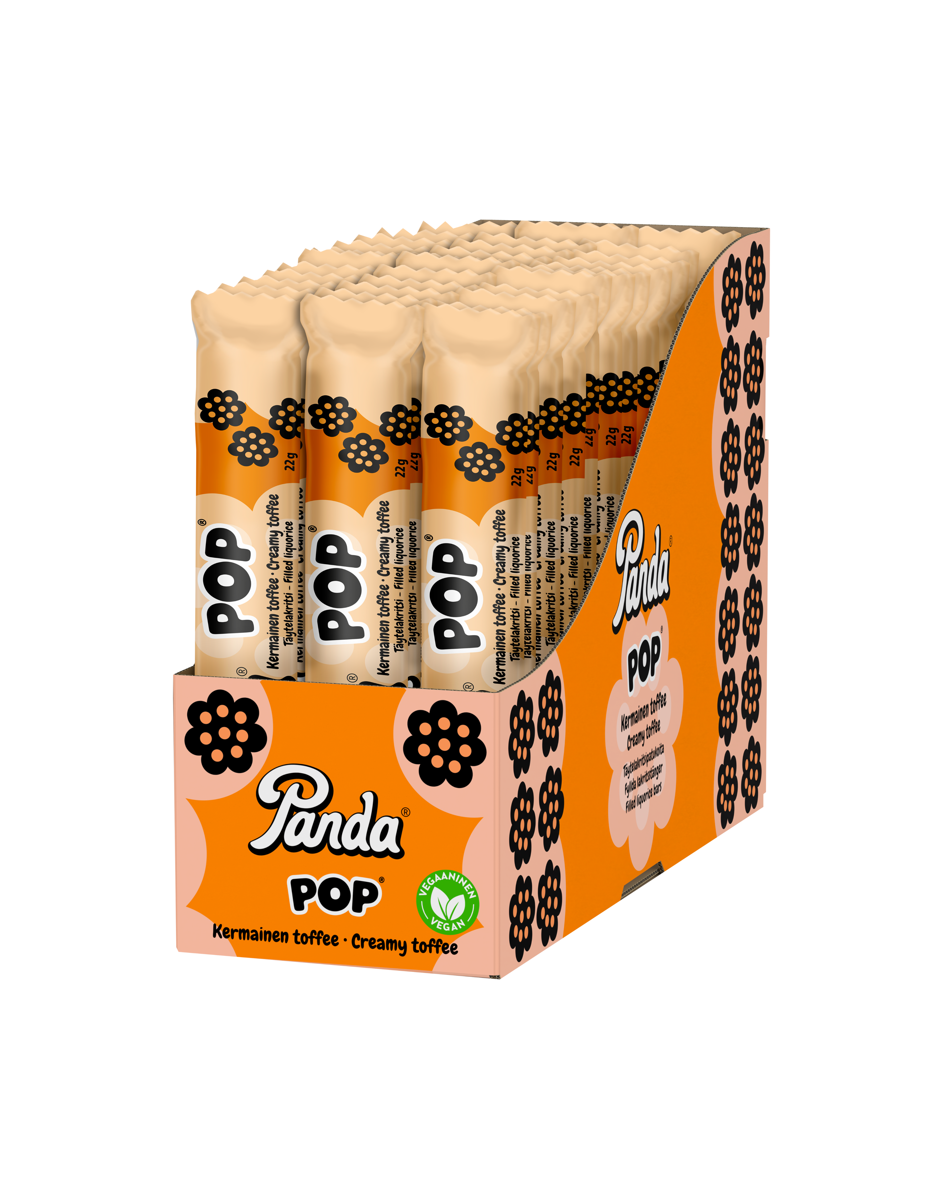 POP Kermatoffee täytelakritsipatukoita laatikko 36 x 22g