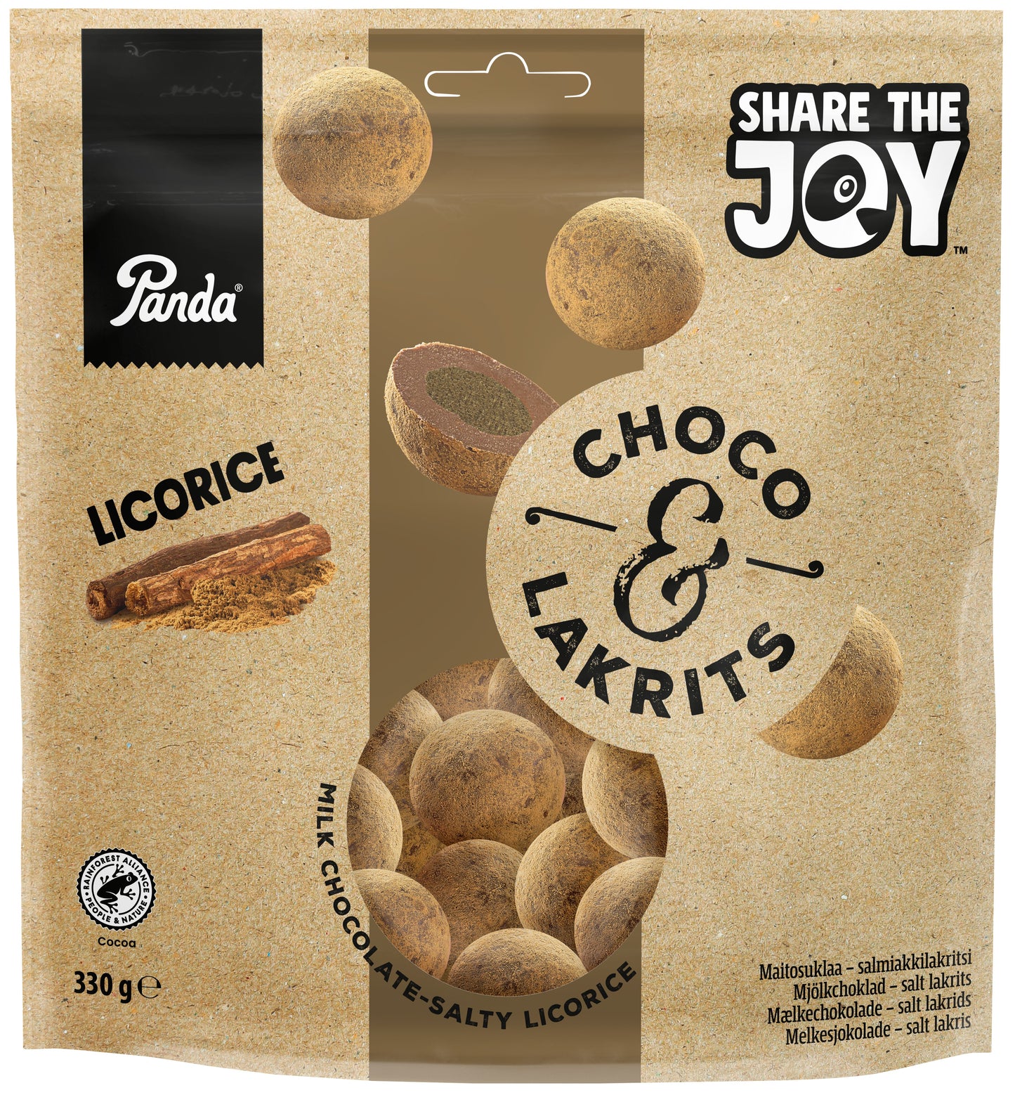 Panda Choco & Lakrits 330g Share Size