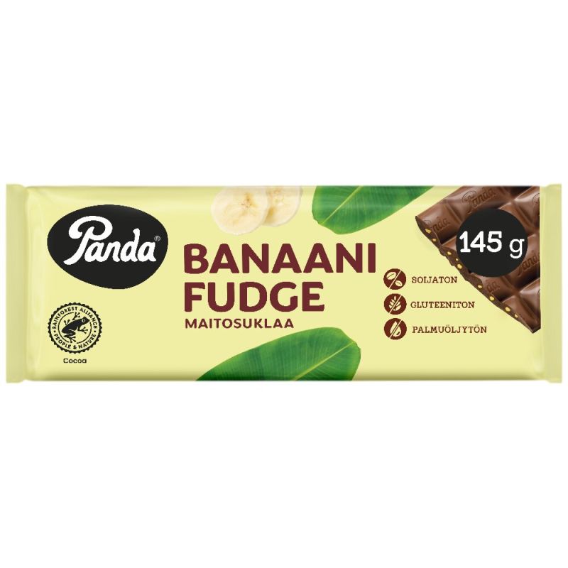 Panda Banaanifudge maitosuklaa 145g 800x800