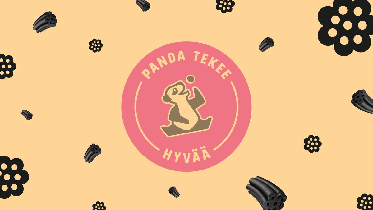 Panda tekee hyvää logo ja tausta