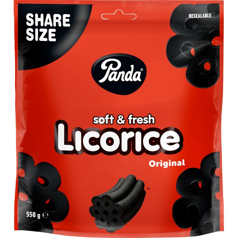 Panda Soft & Fresh Licorice 550g Share Size